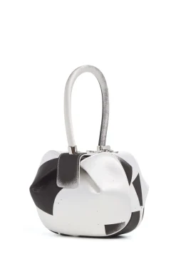 Adam Pendleton x Gabriela Hearst Nina Bag in Black & White Satin № 10