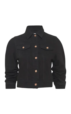 Adira Jacket in Black Recycled Cotton Denim
