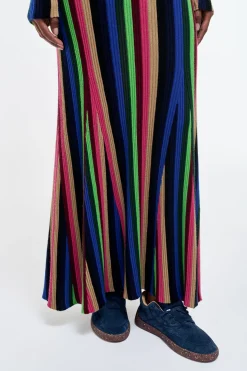 Affinity Knit Maxi Dress in Multi Cashmere Silk