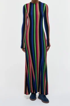 Affinity Knit Maxi Dress in Multi Cashmere Silk