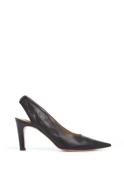 Amari Slingback Pump in Black Leather