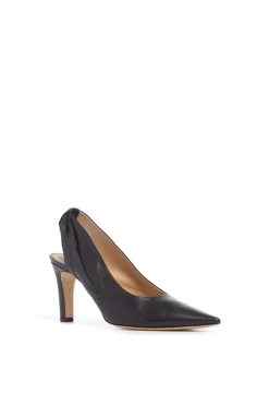 Amari Slingback Pump in Black Leather