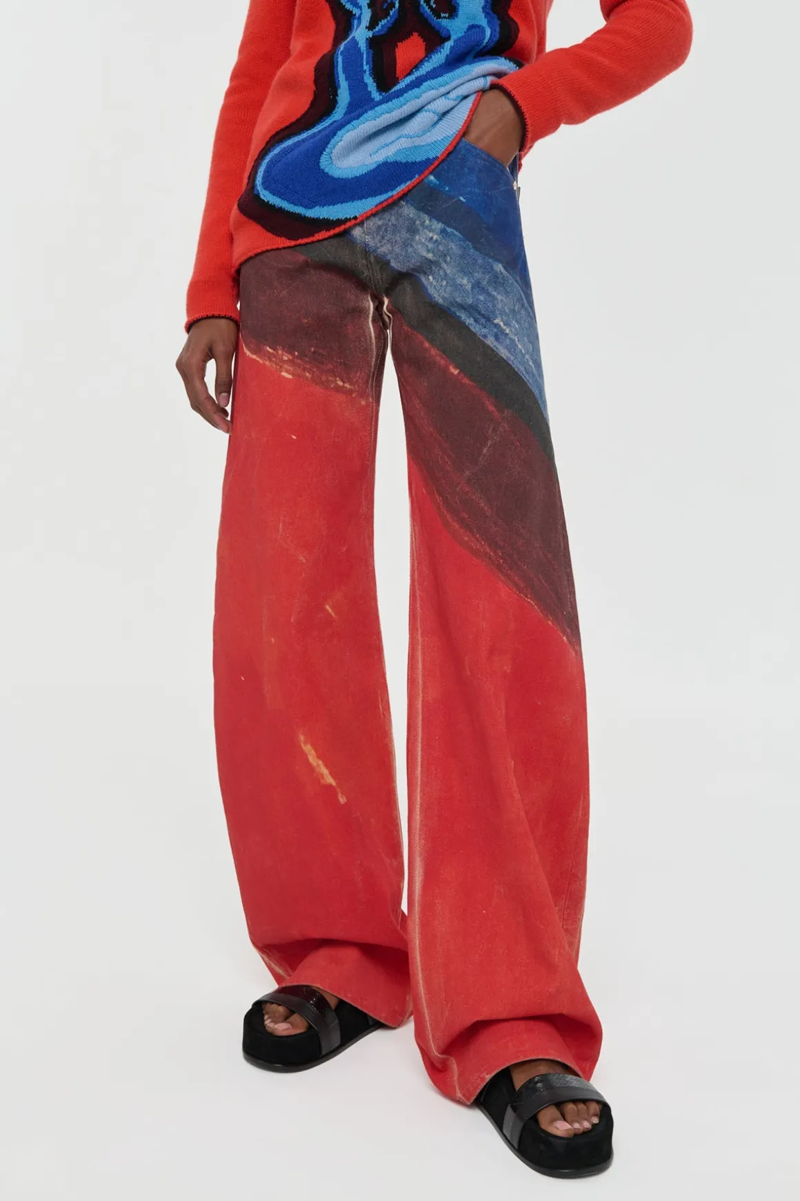 Amoret Barrel-leg Jean in Air Multi Recycled Cotton Denim