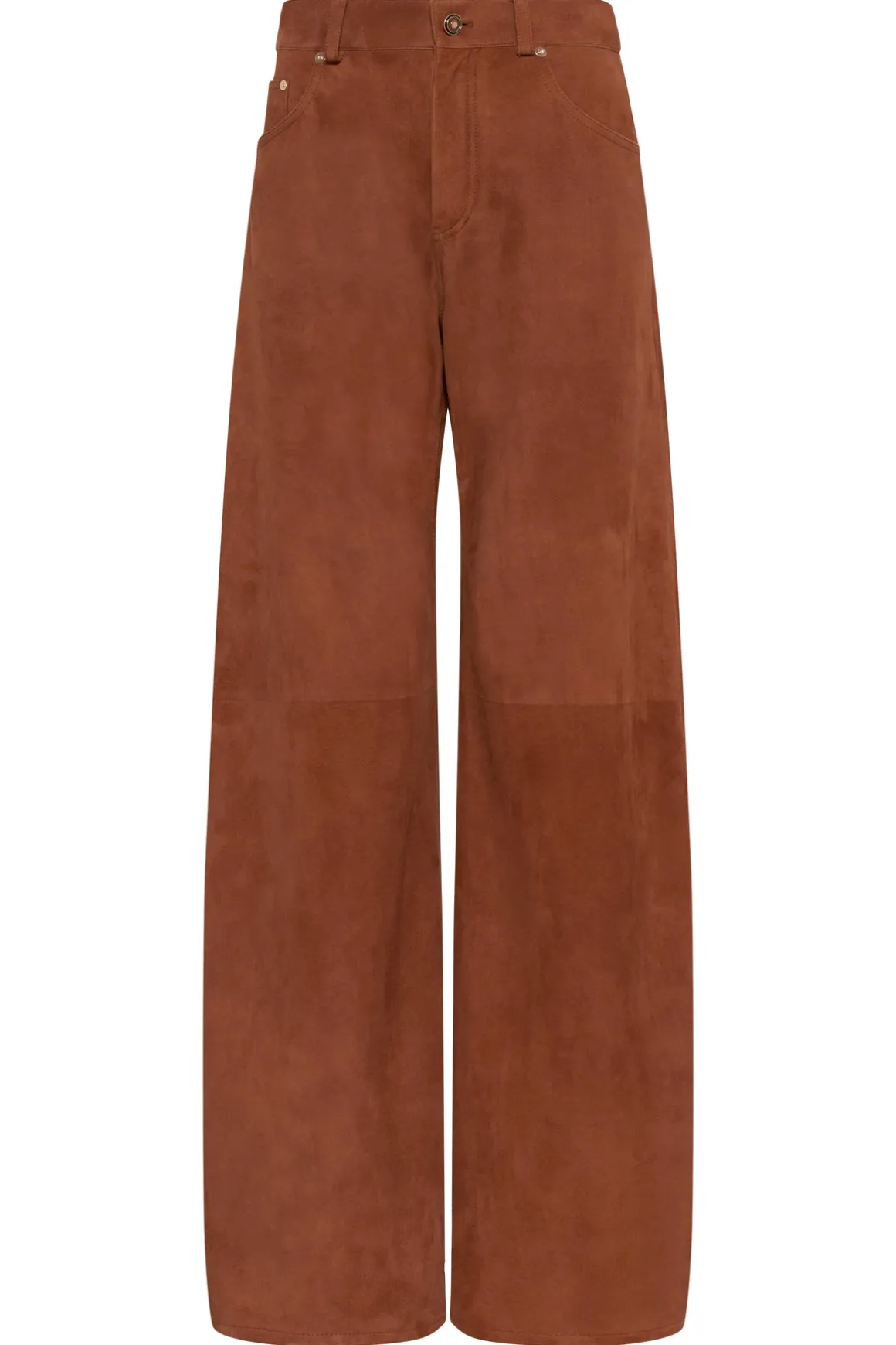 Amoret Barrel-leg Jean in Cognac Suede