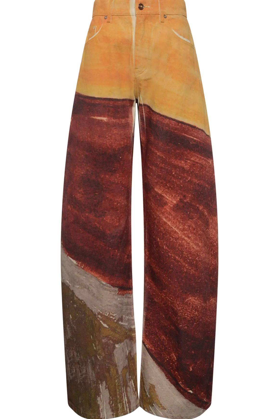 Amoret Barrel-leg Jean in Fire Multi Recycled Cotton Denim