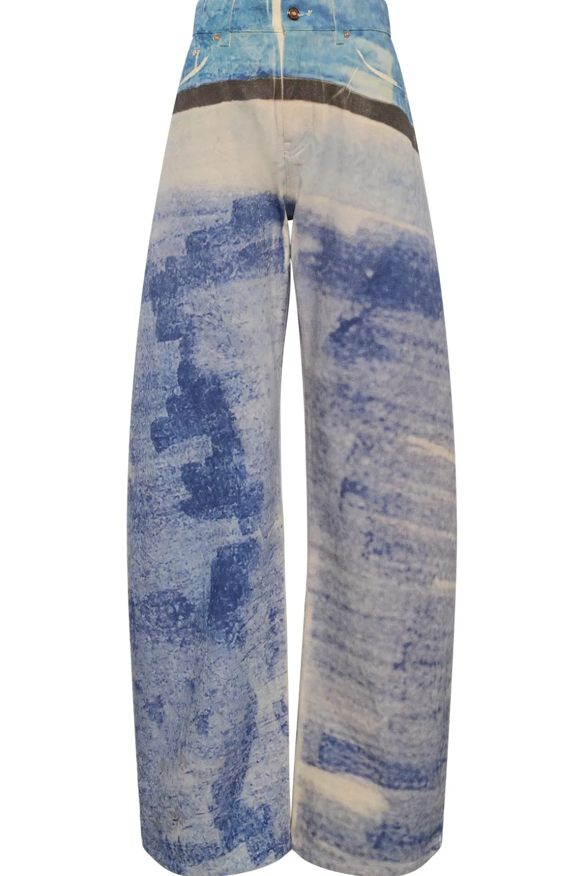 Amoret Barrel-leg Jean in Water Multi Recycled Cotton Denim
