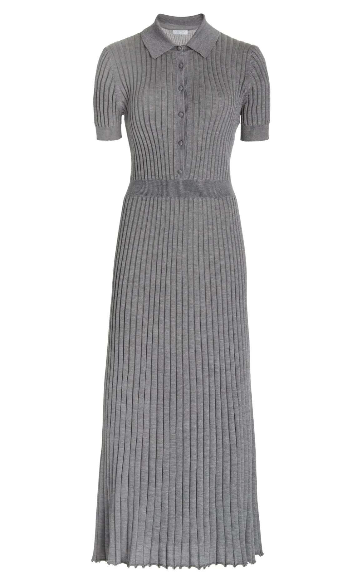 Amor Knit Midi Dress in Heather Grey Cashmere Silk