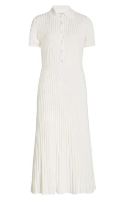Amor Knit Midi Dress in Ivory Cashmere Silk