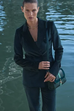 Angela Blazer in English Green Sea Island Cotton Corduroy