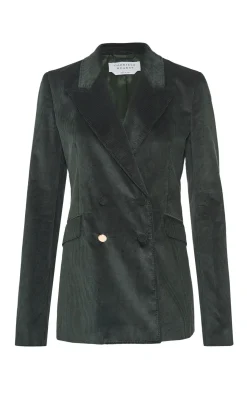 Angela Blazer in English Green Sea Island Cotton Corduroy