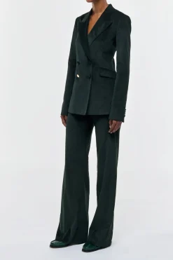 Angela Blazer in English Green Sea Island Cotton Corduroy
