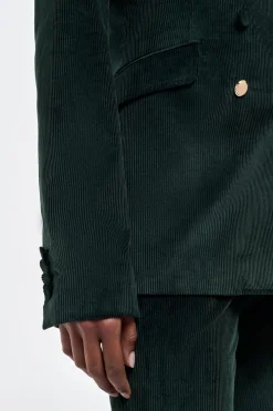 Angela Blazer in English Green Sea Island Cotton Corduroy
