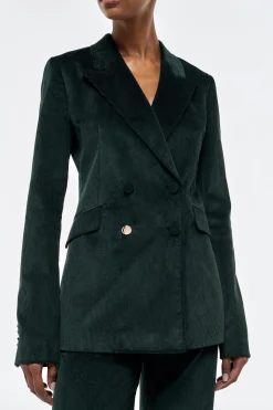 Angela Blazer in English Green Sea Island Cotton Corduroy