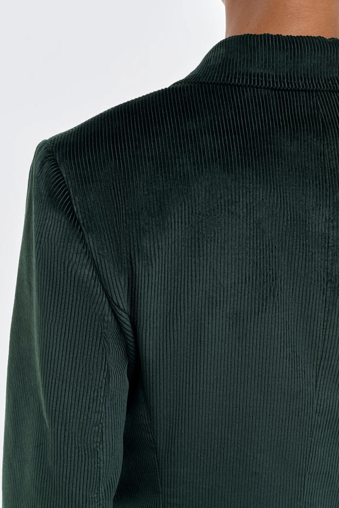 Angela Blazer in English Green Sea Island Cotton Corduroy
