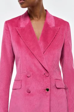Angela Blazer in Fuchsia Sea Island Cotton Corduroy