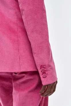 Angela Blazer in Fuchsia Sea Island Cotton Corduroy