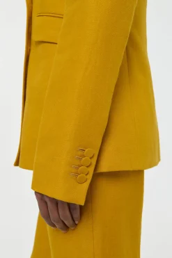 Angela Blazer in Golden Birch Linen Twill