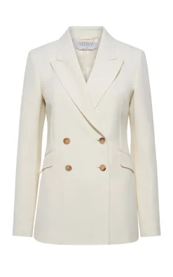 Angela Blazer in Ivory Sportswear Wool