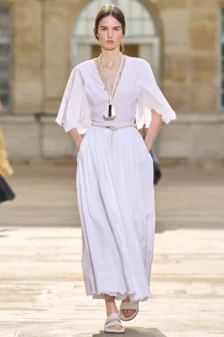 Ansel Midi Dress in White Sea Island Cotton