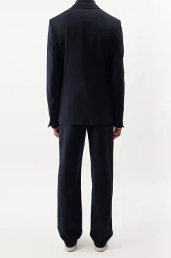 Antoine Blazer in Dark Navy Virgin Wool