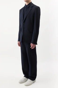 Antoine Blazer in Dark Navy Virgin Wool