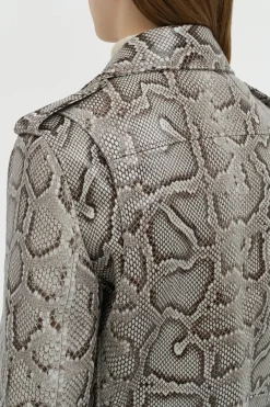 Anton Biker Jacket in Greyscale Inversa™ Snakeskin