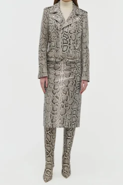 Anton Biker Jacket in Greyscale Inversa™ Snakeskin