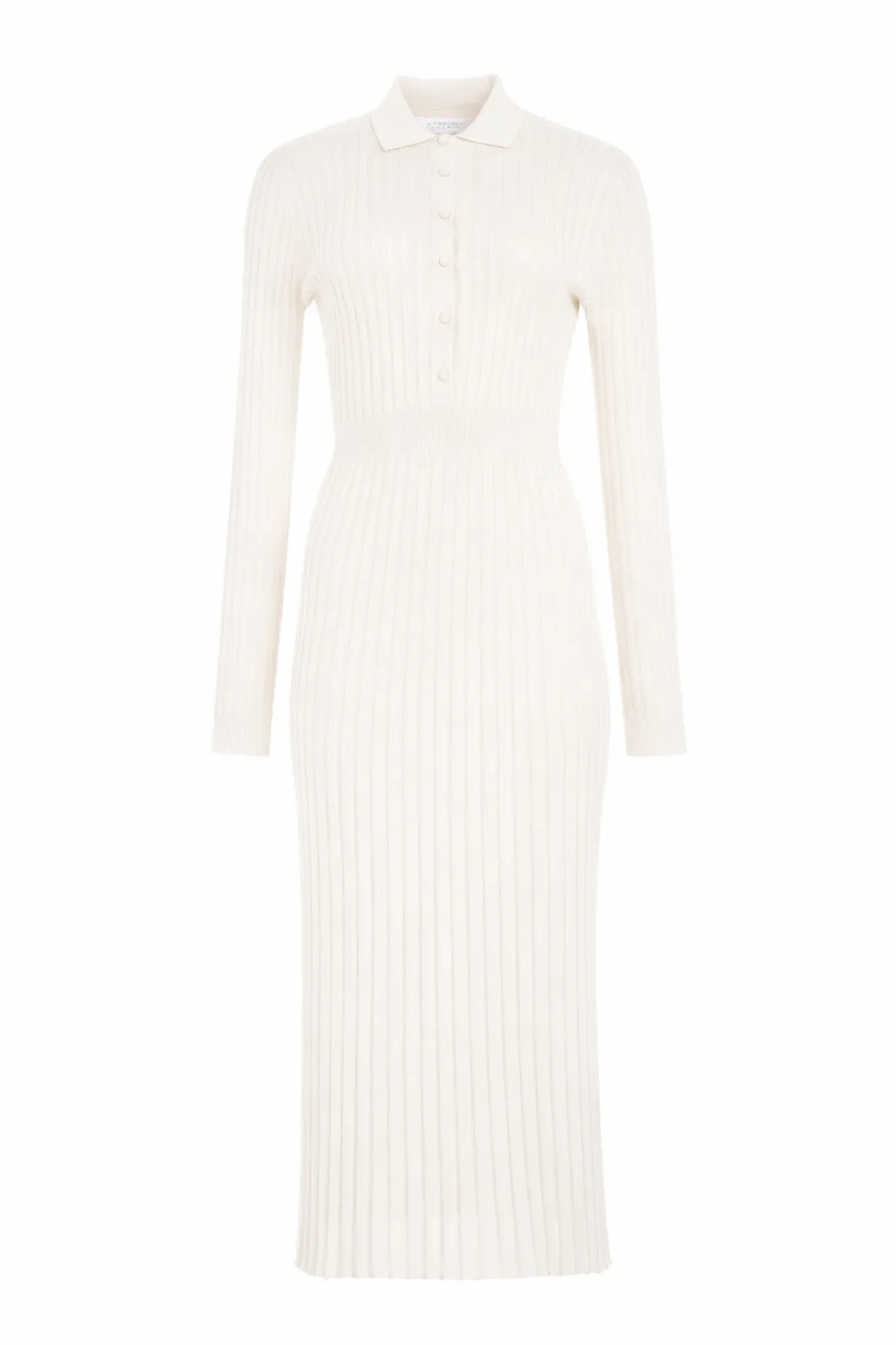 Ardor Knit Maxi Dress in Ivory Cashmere Silk