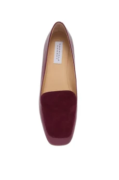 Aveda Flat Loafer in Bordeaux Leather & Suede