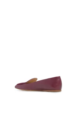 Aveda Flat Loafer in Bordeaux Leather & Suede