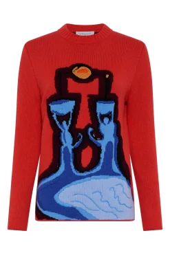 Avichai Knit Sweater in Air Multi Cashmere