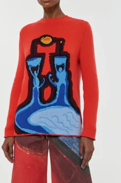 Avichai Knit Sweater in Air Multi Cashmere