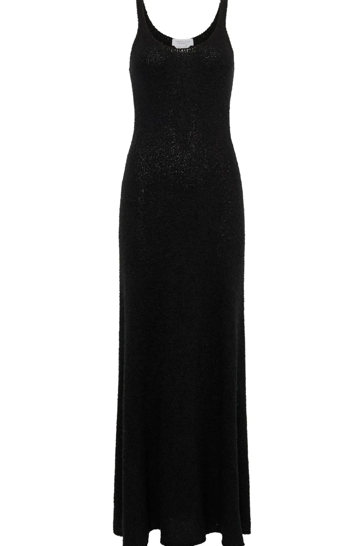 Ayla Knit Maxi Dress in Black Mulberry Silk