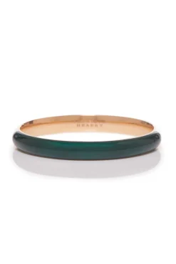 Bangle in 18K Rose Gold & Vitreous Green Enamel