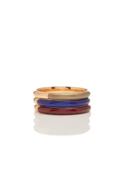 Bangle in 18K Rose Gold & Vitreous Blue Enamel