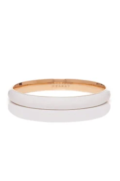 Bangle in 18K Rose Gold & Vitreous Ivory Enamel