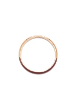 Bangle in 18K Rose Gold & Vitreous Brown Enamel