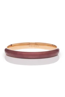 Bangle in 18K Rose Gold & Vitreous Brown Enamel