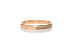 Bangle in 18K Rose Gold & Vitreous Yellow Enamel