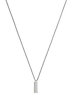 Bar Necklace in Platinum with Pearls