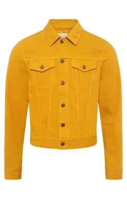 Barry Trucker Jacket in Golden Birch Recycled Cotton Denim