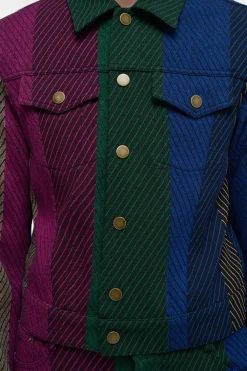 Barry Trucker Jacket in Multi Cashmere