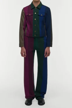 Barry Trucker Jacket in Multi Cashmere