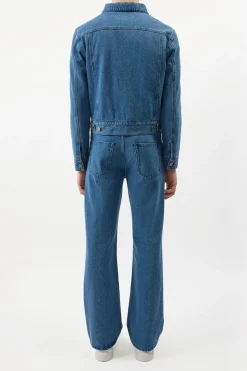 Barry Trucker Jacket in Uruguayan Blue Recycled Cotton Denim