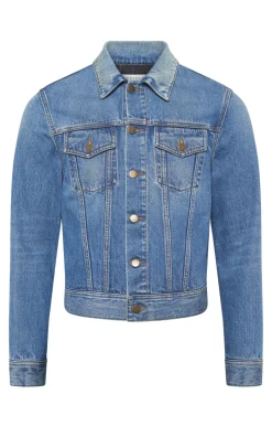 Barry Trucker Jacket in Uruguayan Blue Recycled Cotton Denim