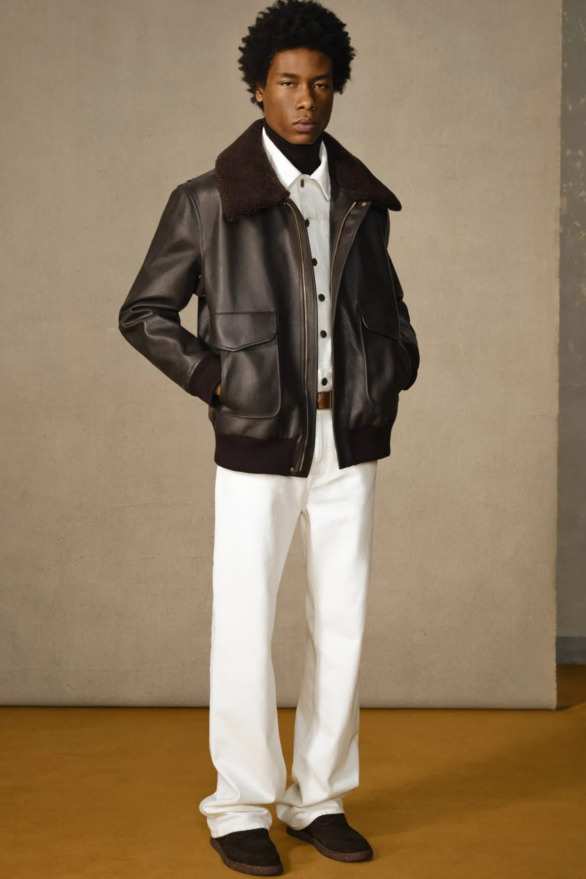 Barry Trucker Jacket in White Recycled Cotton Denim
