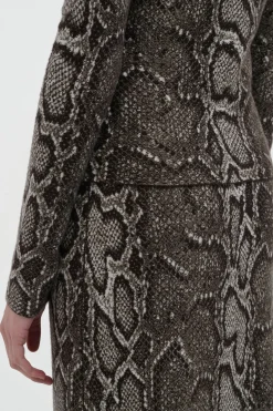 Beda Knit Turtleneck in Greyscale Cashmere Silk