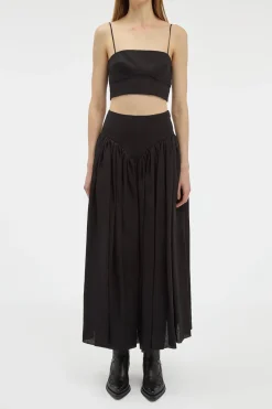 Blazie Top in Black Aloe Linen