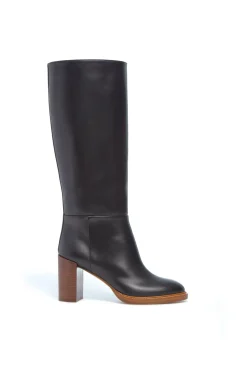 Bocca Knee-High Boot in Black Leather