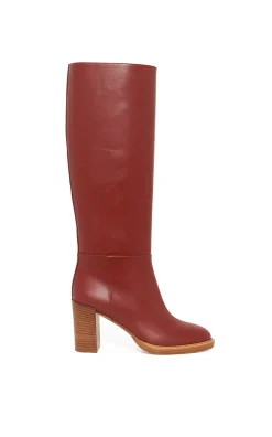 Bocca Knee-High Boot in Burnt Sienna Leather